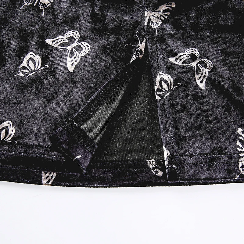 Женская винтажная бархатная мини юбка модная пикантная облегающая с принтом