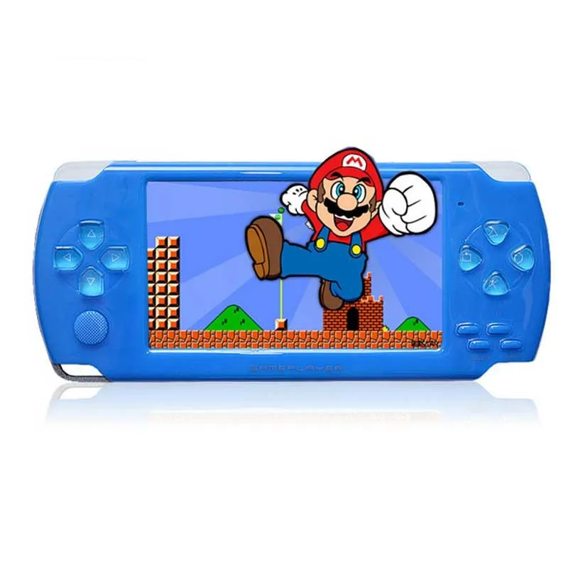Blue A10 рукоять игровая консоль MP4 MP5 плеер электронная книга поддержка 3D аркадные игры, 8,16, 32,64 128 битные игровые консоли - Цвет: Blue