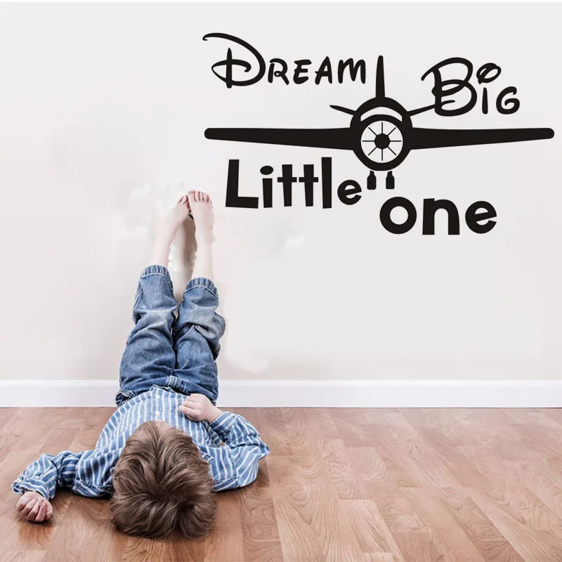Виниловая настенная наклейка dream big little one с цитатами украшение для детской