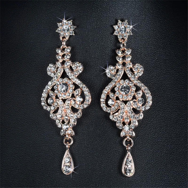 Женский комплект из колье и серёг с австрийским кристаллом|crystal necklace earrings set|necklace