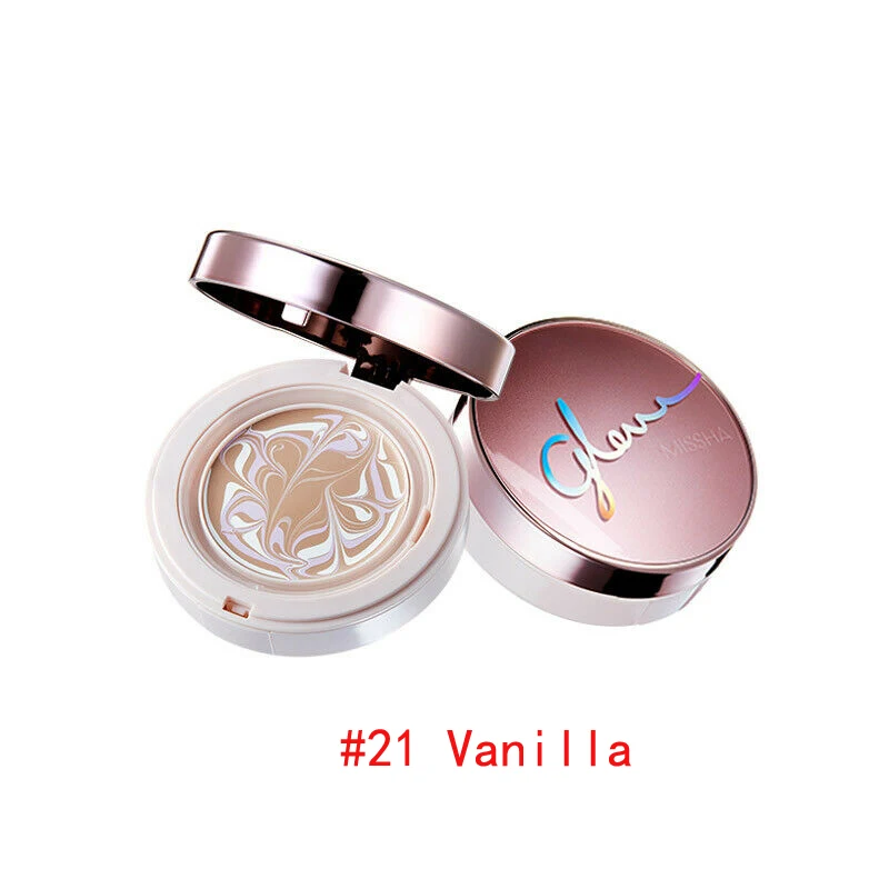 21 Vanilla MISSHA, светящийся Ампульный Пакт, 12 г, Осветляющий кожу, тональный крем, увлажняющий отбеливающий BB крем, макияж для лица, корейская косметика - Цвет: 21 Vanilla