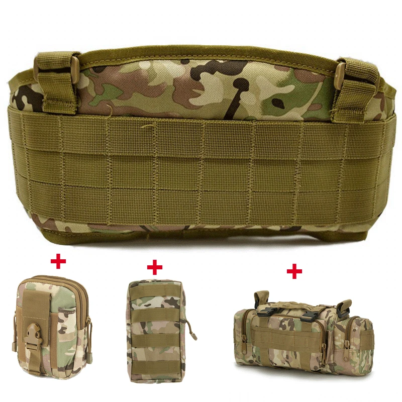 CP 4 Тактический ремень Molle мужской армейский Военный Специальный 1000D нейлоновый ремень удобный боевой пояс EAS h-образный Регулируемый мягкий - Цвет: CP 4