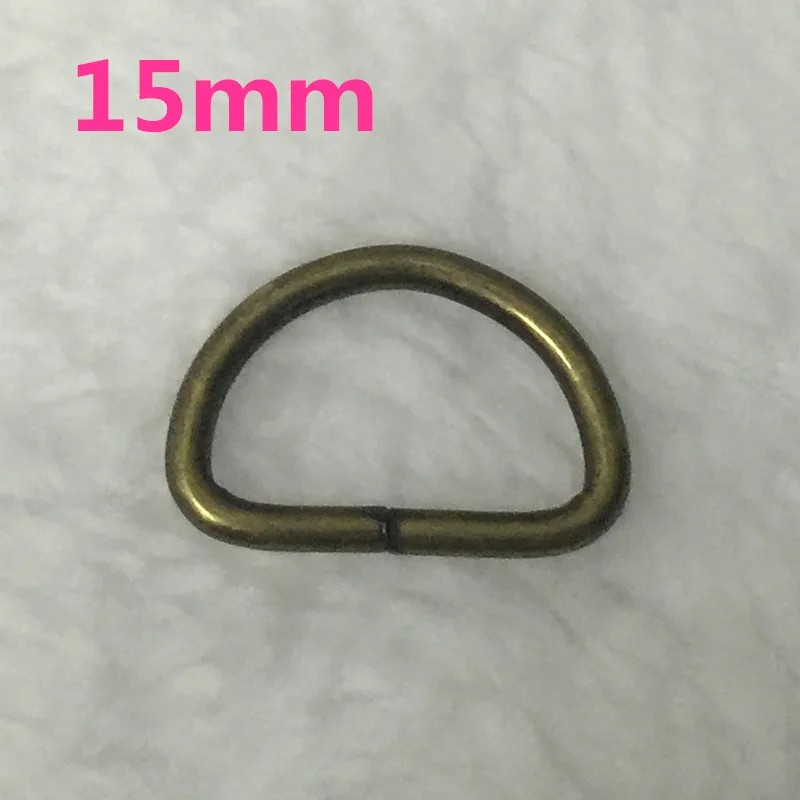 50PCS/LOT 15mm Silver Bronze Gunmetal type D ring Connection alloy metal shoes bags Buckles DIY Accessory | Дом и сад