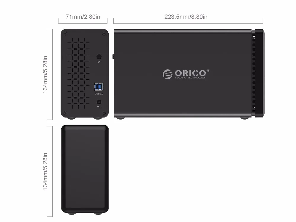 ORICO NS200RU3 2 отсека USB3.0 жесткий диск Док-станция с поддержкой Raid 20 ТБ хранение USB3.0 5 Гбит/с UASP с 12V4A адаптер HDD корпус