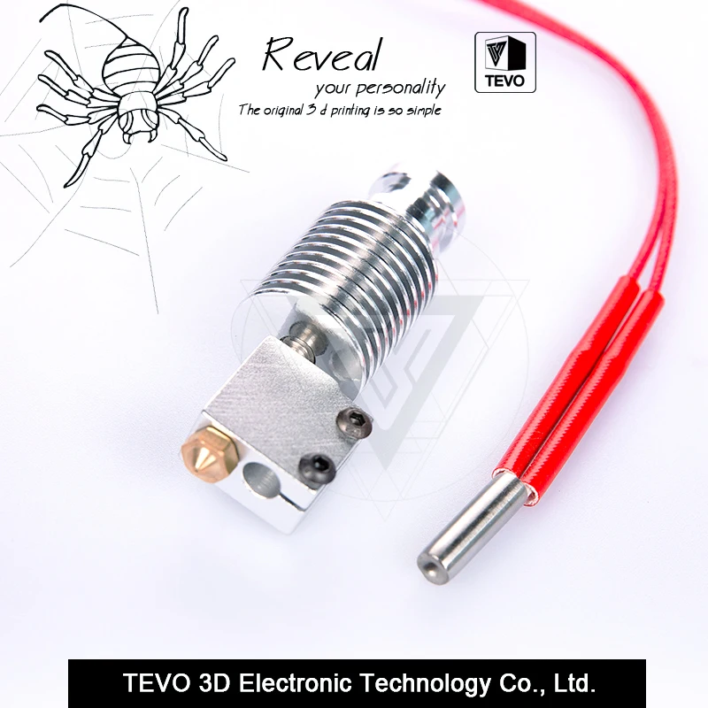 Tevo 3D принтеры части вулкан комплект j глава hotend для 1.75 мм прямой/Боуден нити Уэйд