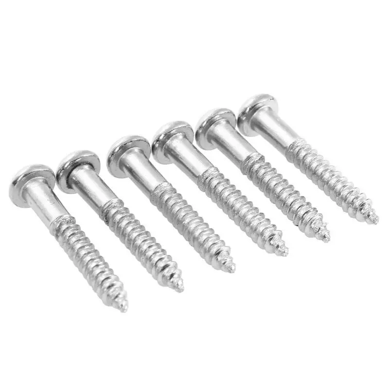6pcs Electric Bass Guitar Bridge Saddles Tremolo System Tailpiece Mounting Fixed Screws Equipment Accessories | Спорт и развлечения