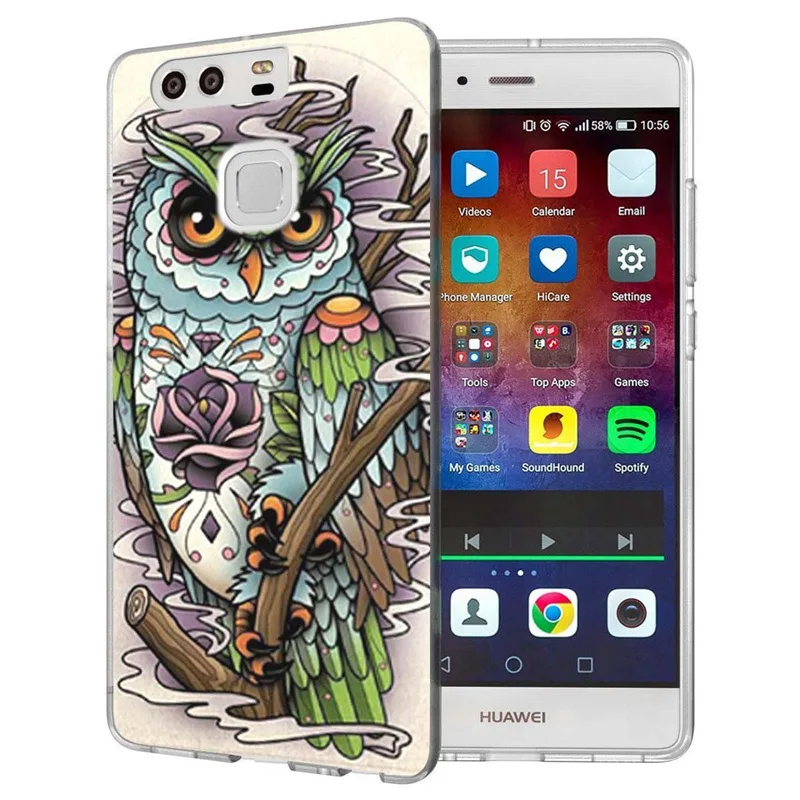 For Huawei P9lite/P8 Lite 2016 2017 Y5 II 2 Y5ii / Y6 Compact Honor 5A LYO-L21 Soft TPU Silicone Pattern Clear Case B042 |