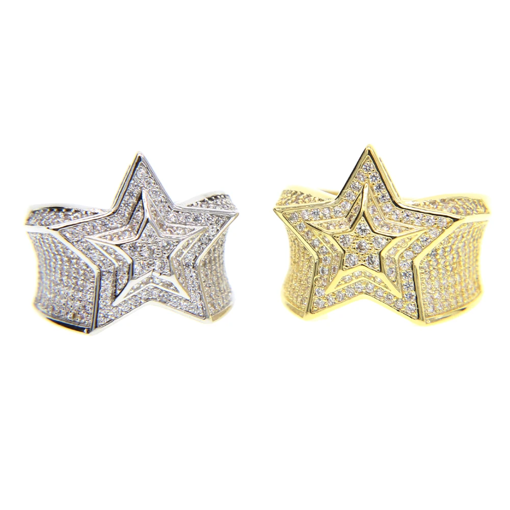 Bling мужское кольцо AAA+ циркон золото серебро Медь Материал Iced Out Full CZ Квадратные Кольца Мода Хип-хоп ювелирные изделия Размер 8-11