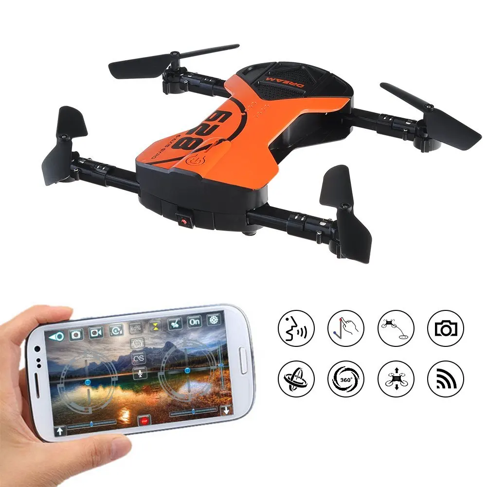 Квадрокоптер EBOYU HC658 обновленный удержание высоты Дрон с HD Wi-Fi камерой FPV складной