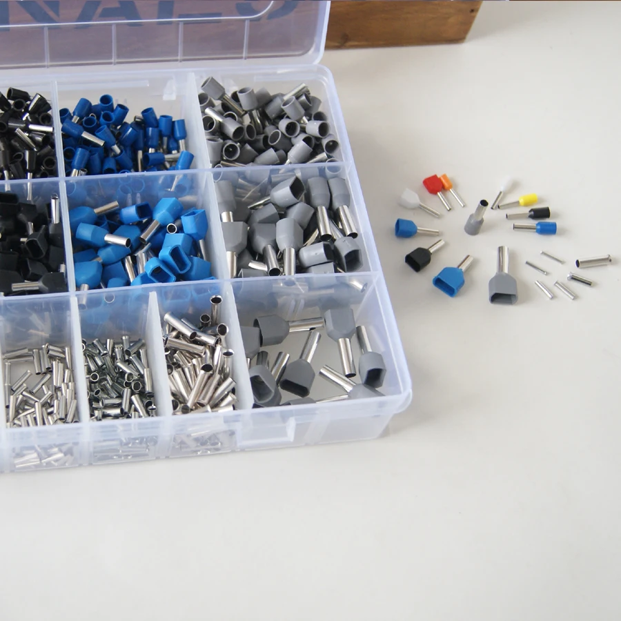 

0.5-16mm2 Wire Ferrule Crimp Tool +Mixed 1500 Piece Tubular Cold Pressure Connector Electrical Terminal Cable Crimps Kit