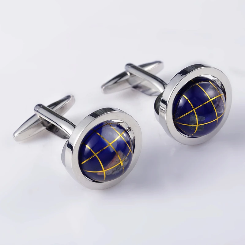New Arrival Men's Fashion Cufflink globe Design cufflinks Funny Cufflings Father's day gifts 362a |