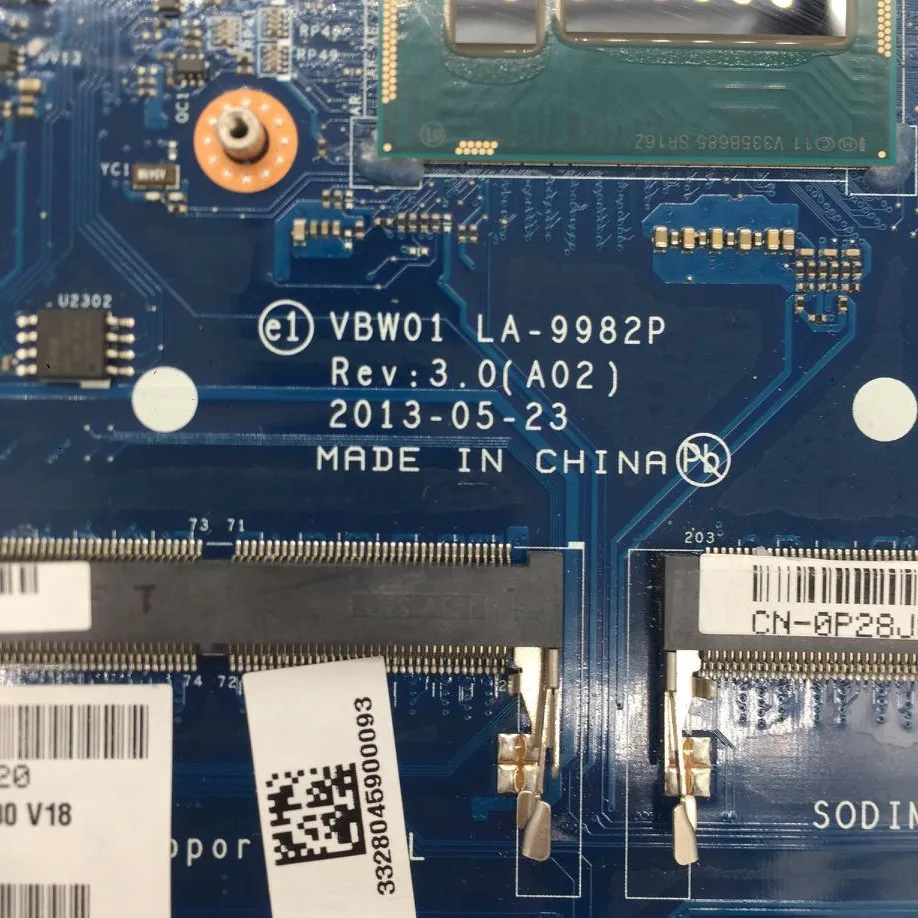 Для 15R 5537 3537 материнская плата для ноутбука CN 0P28J8 P28J8 VBW01 LA 9982P с SR16Z I7 4500U CPU DDR3L 100%