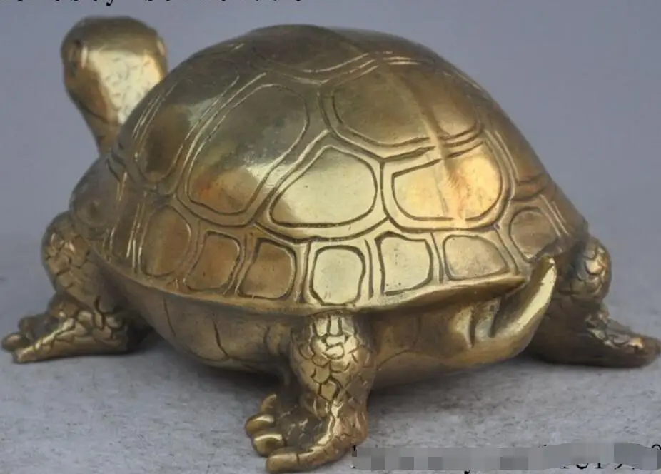 8 &quotКитайский латунный по феншуй долговечность Животное Черепаха благоприятная