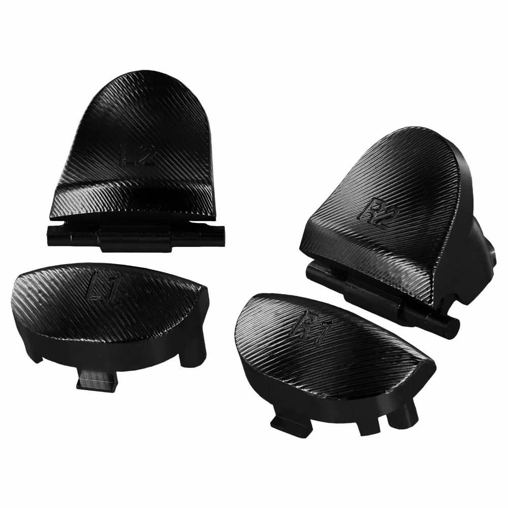 Aluminum alloy metal L2 R2 trigger &amp L1 R1 buttons for Sony PS4 Black |