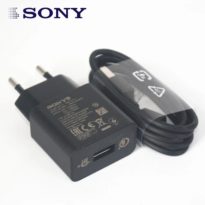 Оригинальное зарядное устройство sony UCH12 QC3.0 Quick USB с кабелем Micro usb для sony Xperia Z3 Compact z3 plus Z1 Z2 Z3 C5 Z5 Z4 Z5P XA XP