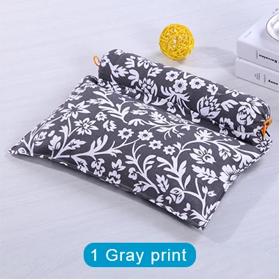 1-Gray-print Забота о здоровье гречневая подушка шелухи поддержка шеи шейки защиты полосой печати подушки для подарка путешествия постельные принадлежности Подушка для сна - Цвет: 1-Gray-print