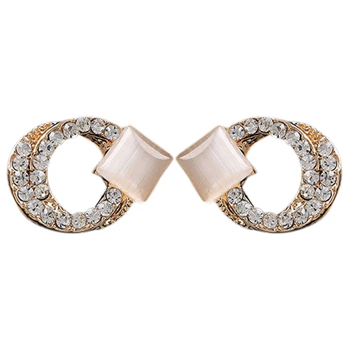 Bluelans/1 пара модные женские элегантные серьги с кристаллами и стразами золотые