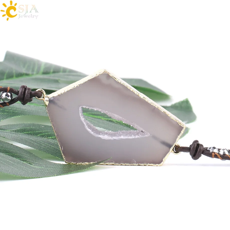 CSJA очаровательные бусины из натурального кристалла в форме кусочка ювелирные