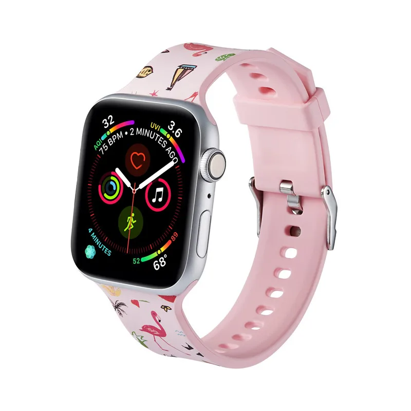 I Strap Дизайнерский силиконовый ремешок для наручных часов для Apple Watch серии 5/4 40 мм 44 мм спортивный браслет для iWatch 3 2 1 42 мм 38 мм - Цвет ремешка: I Strap