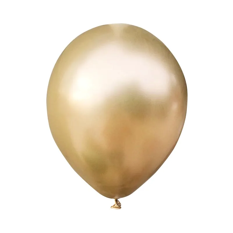 gold balloon 12 дюймов Золото Серебро латексные воздушные шары с металлическим отливом хром металл гелиевый баллон день рождения балоны деко день рождения Свадебный шар S7XN - Цвет: gold balloon