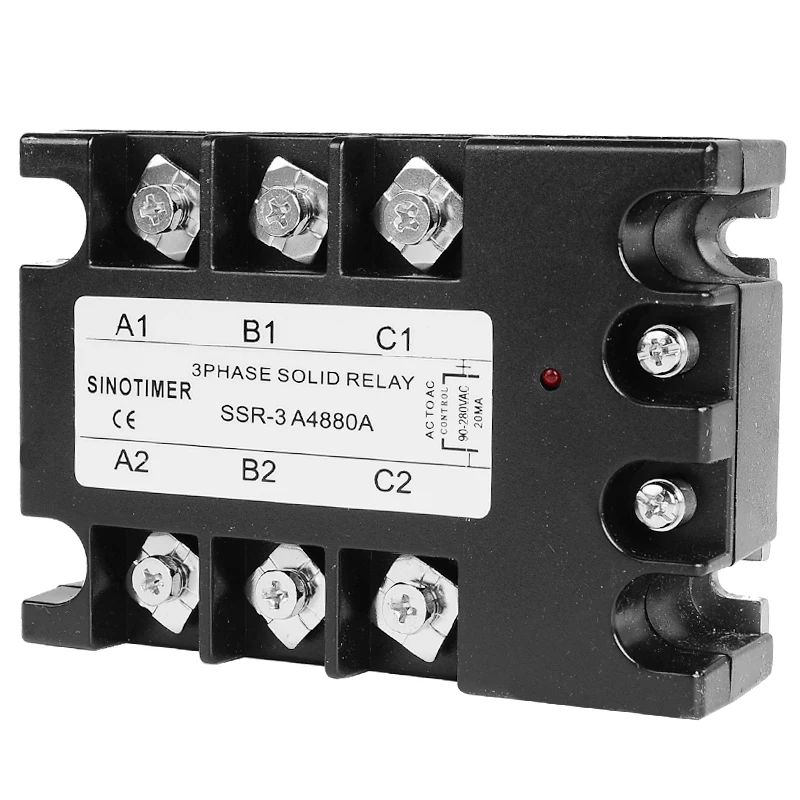 80A 3 фазы твердотельные реле SSR контроллер Услуги A4880A AC-AC 30-480V переменный ток