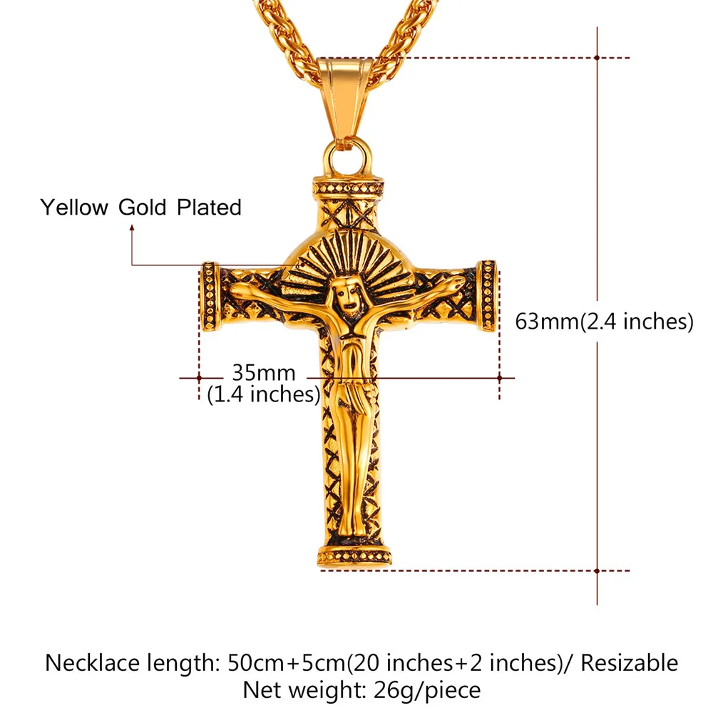 Золотой цвет подвеска с изображением Иисуса ожерелье для мужчин из нержавеющей