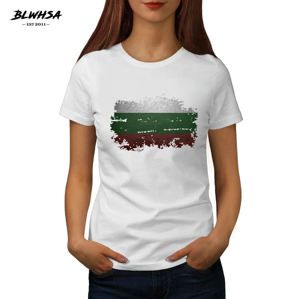 

Новые поступления женских Модных футболок BLWHSA, повседневные хлопковые футболки с коротким рукавом в Болгарии