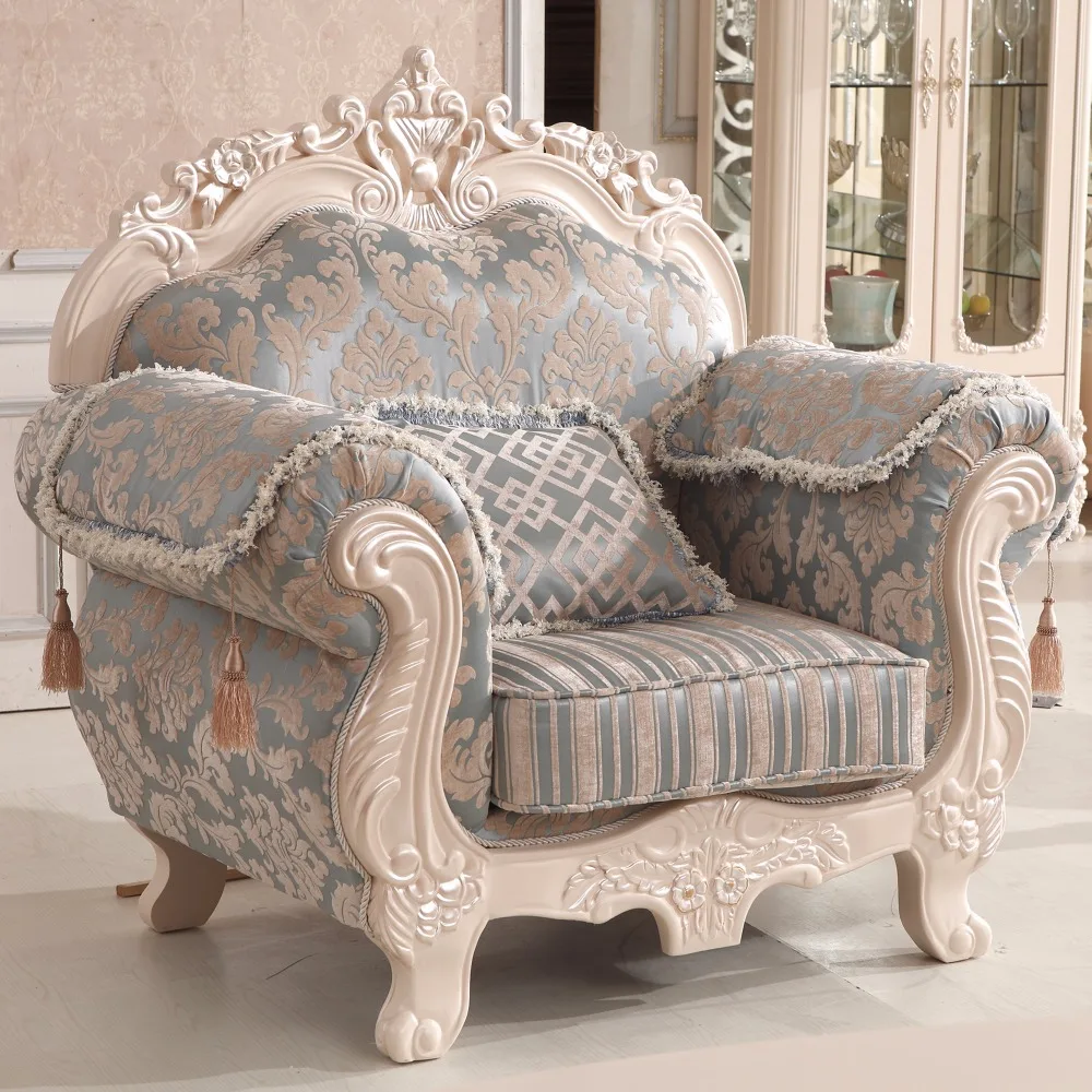 

0304FDL808 French style carved wood Europe and Ameriva sectional living room sofa set