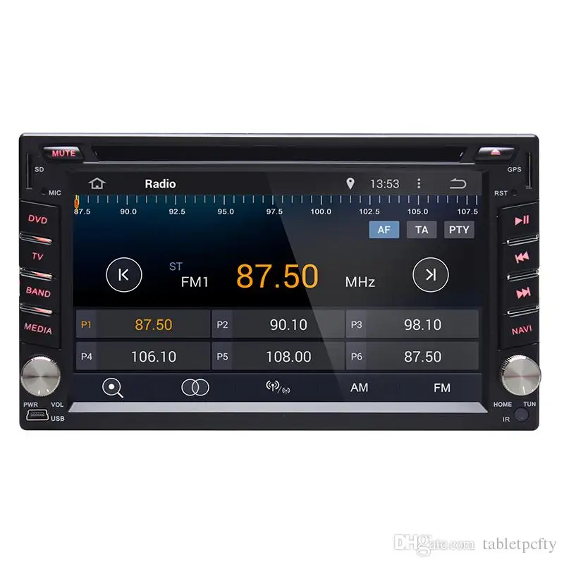 Универсальный 6," Автомобильный dvd-плеер на основе Android с AM/FM/BT GPS wifi с диагностическим разъемом и цифровым видеорегистратором/автомобильный ПК/Мультимедийная Главная панель аудио Радио стерео