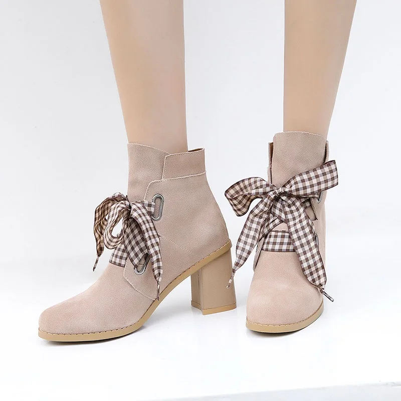 Женские ботильоны новый стиль zapatos mujer теплые туфли-лодочки с круглым носком