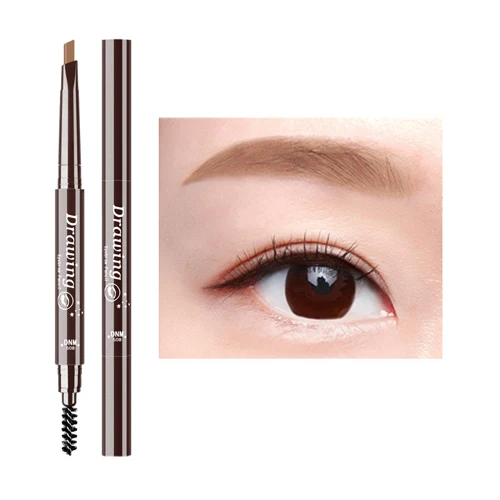 07 Bright Brown DNM Водонепроницаемый 3D микроблейдинг карандаш для татуировки бровей Профессиональный Черный Коричневый оттеночный карандаш для теней бровей инструмент для макияжа с кистью - Цвет: 07 Bright Brown