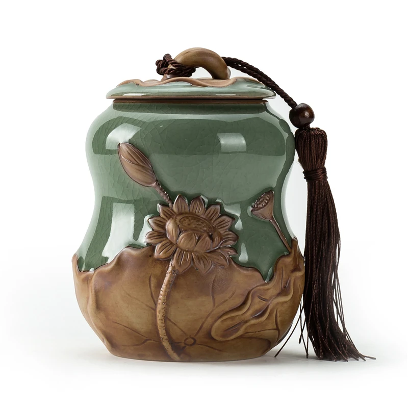 Керамическая чайная банка Gourd Redware коробка запайки для чайных пакетиков