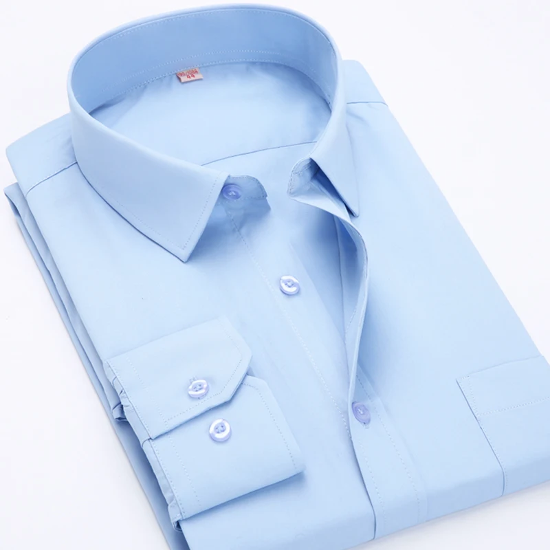 Мужские рубашки размера плюс 8XL с длинным рукавом, однотонные, 6XL, s, повседневные, для социальных мероприятий, большие размеры, мужская блуза, одежда для работы, 5XL, 6XL, 7XL, дешевые QiSha BS12xx