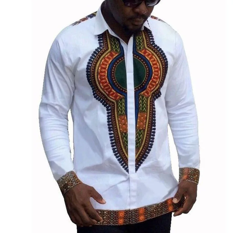 

African Dashiki Dress Shirt Men Africa Clothes 2022 Brand New Traditional Tribal Ethnic Shirt Mens Casual Long Sleeve Shirts 3XL