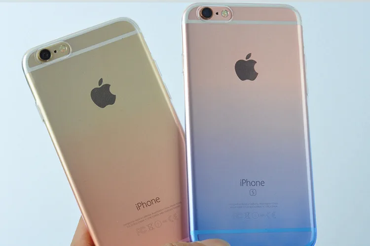 Чехол для iPhone 6 Plus прозрачный градиентный цветной чехол из ТПУ защитные