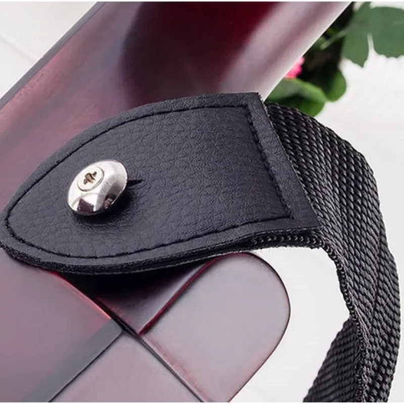 

68cm-124cm Universal Guitar Strap Adjustable Nylon Guitar Belt with PU Leather Ends for Folk Wooden Classical Guitar Portable