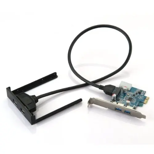 Промо-акция! Горячая PCI Express PCI E карта 2 порта концентратор адаптер+ USB 3,0 Передняя панель 5 Гбит/с высокая скорость