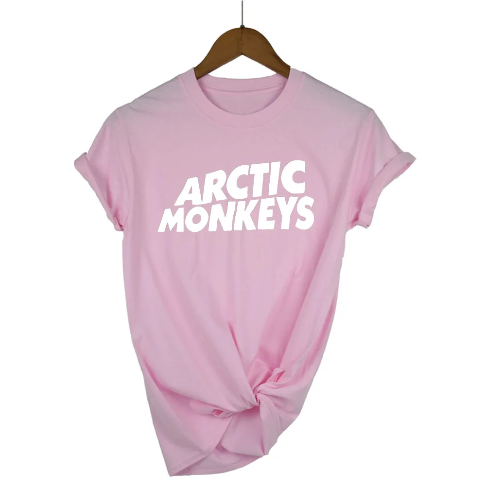 Arctic Monkeys звуковая волна Футболка Топ рок группа концертная-альбом Высокая футболка тенниска майка более размеры и 13 цветов - Цвет: pink 1