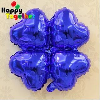 HAPPY TOGETHER Factory 2015 Hot Sale 100 Pieces DIY Party Decors Clover Shaped Mylar Arch Balloon |