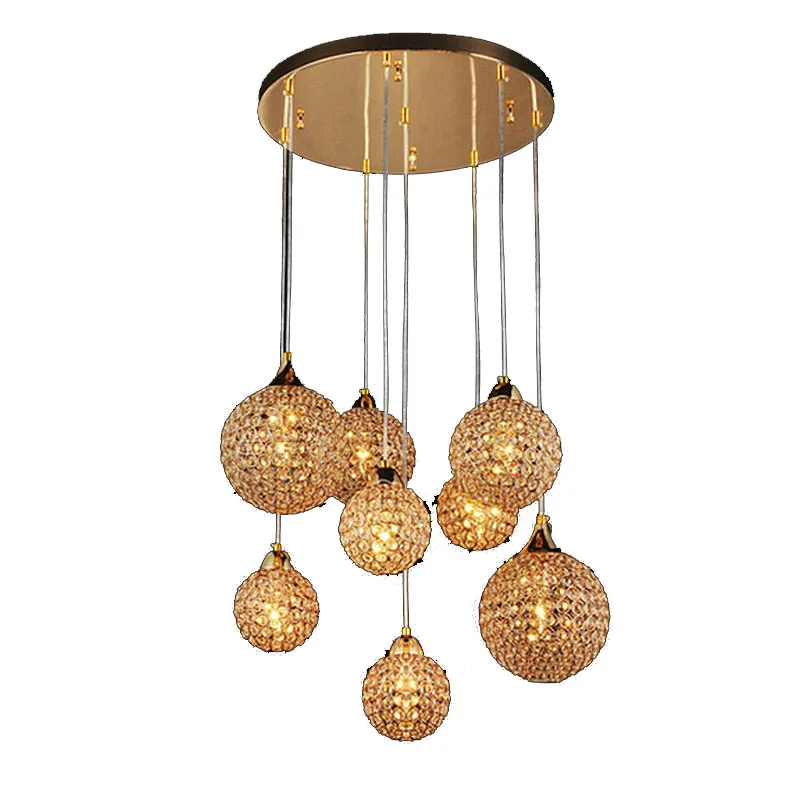 

NEW K9 Crystal GoldenChandeliers with 8 Light Use for Living Room 110v 220v 240v Free shipping