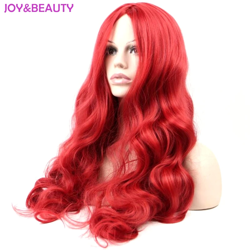 Длинные волнистые волосы JOY & BEAUTY Красный синтетический парик для женщин 26 дюймов