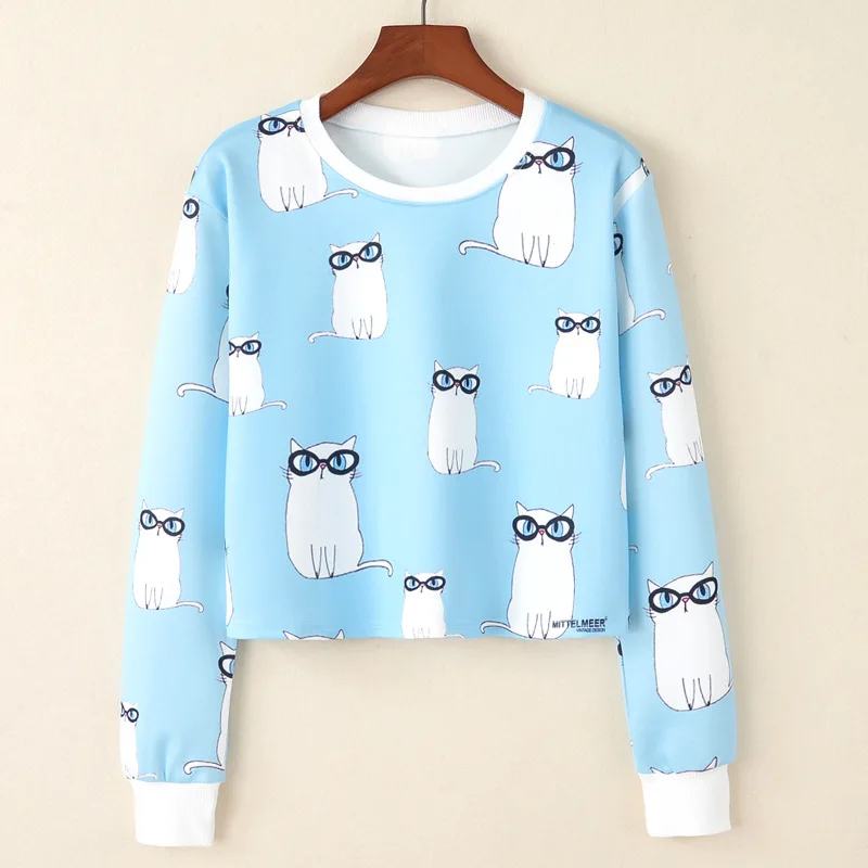 Bts Harajuku Twomenshirt Очаровательные очки в форме кота женские модные толстовки с