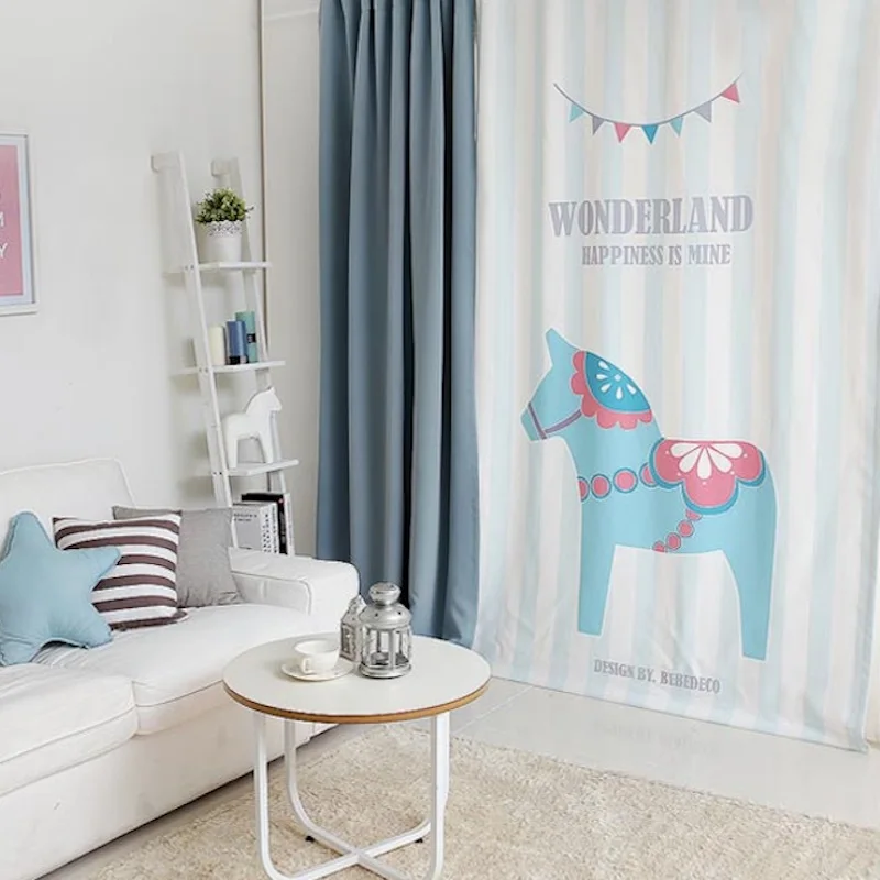 1 х оконные драпировочные занавески с люверсами для детской комнаты детское