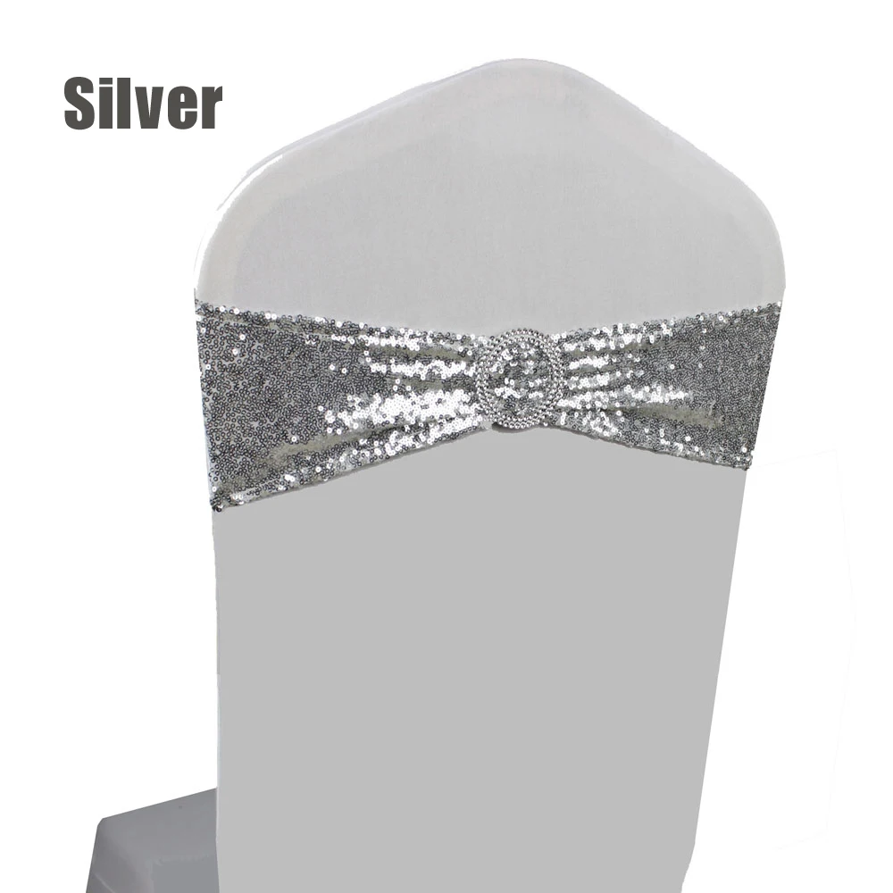 Лидер продаж 20 шт./лот золото/серебро для банкета в отеле спандекс с блестками