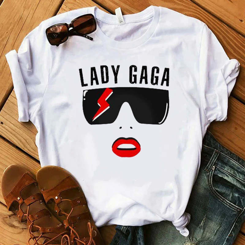 Vogue Awesome Lady Gaga Fan shirt A Star is Born Design футболка модная Женская Топ трендовая одежда Oscar