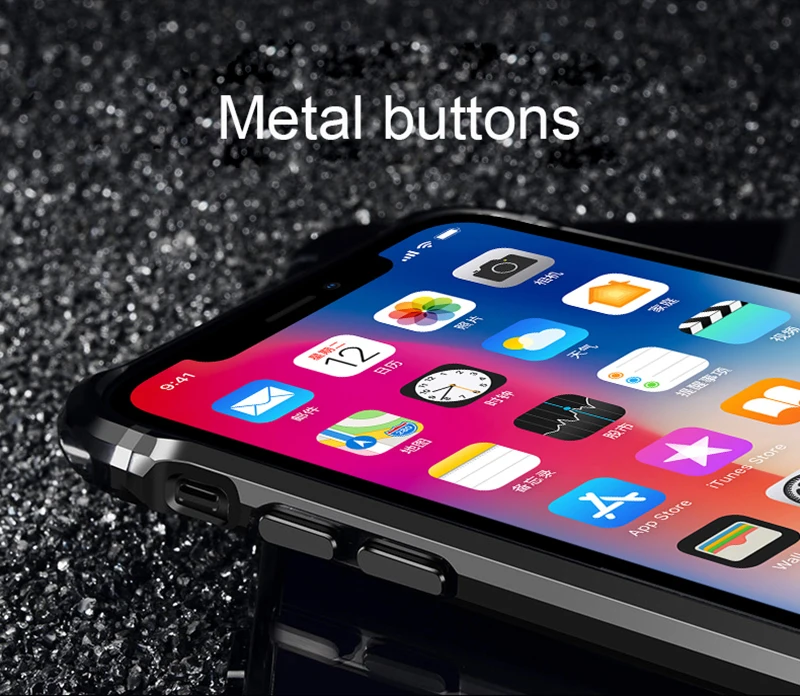 Leanonus Aluminum Metal Case for iPhone X 8 Plus 7Plus Frame+PC Hybrid Back Cover Shockproof Slim Casing iPhone8 10 |