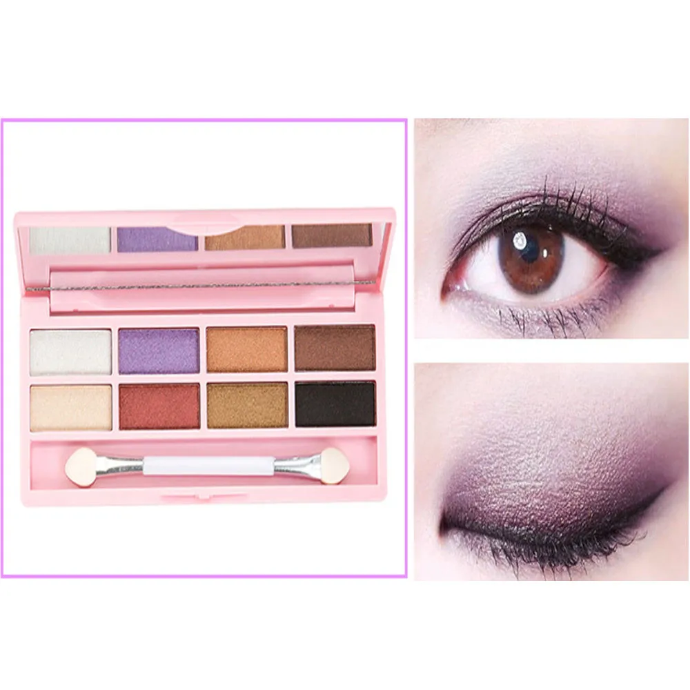 8 цветов Профессиональные натуральные тени для век Shimmer mate Palette Косметическая