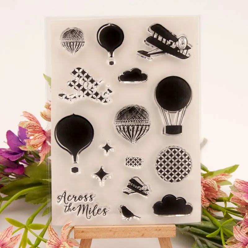 Air Balloon Seal Stamp With Cutting Dies Stencil Set DIY Scrapbooking Embossing Photo Album Decorative Paper Card Craft Art Hand | Дом и сад