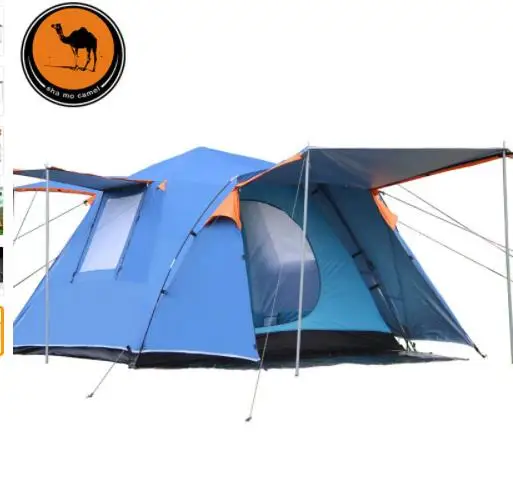 Camel Автоматическая двухслойная палатка на 3-4 человека для активного отдыха