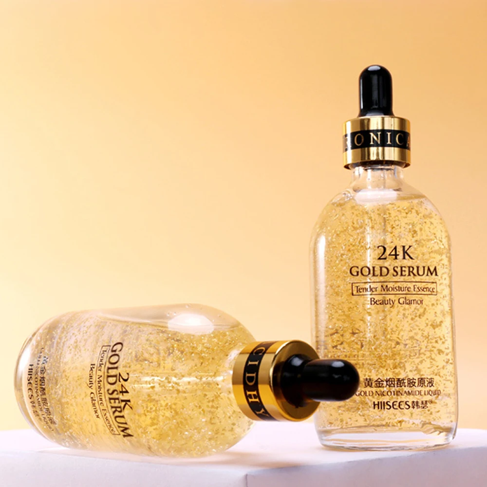 Hllsees 24K Золотая сыворотка нежная увлажняющая эссенция Сыворотка для лица красота